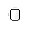 Tech-Protect Glass Flex+ hybride glas voor Apple Watch 4 / 5 / 6 / SE 1 / 2 / 3 40 mm, zwart (2 st.)