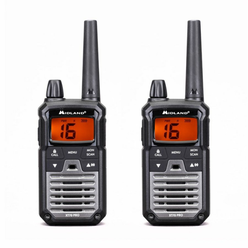 Midland XT70 Pro Duo portofoon, zwart