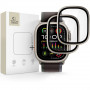 Tech-Protect Glass Ring gehard glas voor Apple Watch Ultra 49 mm, zilver en zwart (2 stuks)