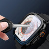 Tech-Protect Glass Ring gehard glas voor Apple Watch Ultra 49 mm, zilver en zwart (2 stuks)