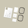 Tech-Protect Glass Ring gehard glas voor Apple Watch Ultra 49 mm, zilver en zwart (2 stuks)