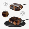 Tech-Protect Lamano-hoesje voor Apple AirPods Pro 3, zwart en bruin