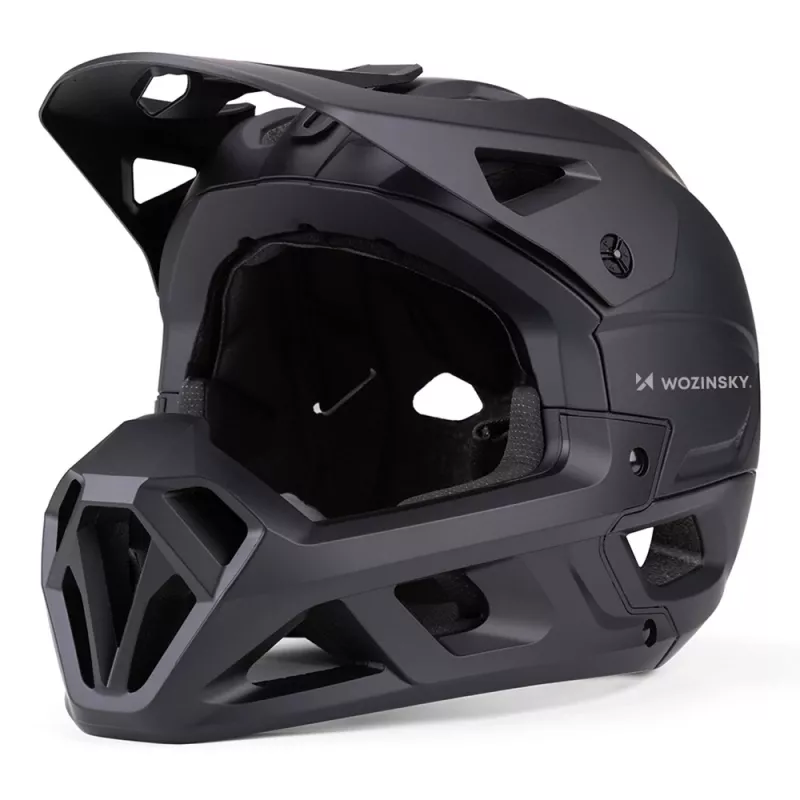 Wozinsky full-face fietshelm met afneembaar vizier, 60-62 cm, zwart