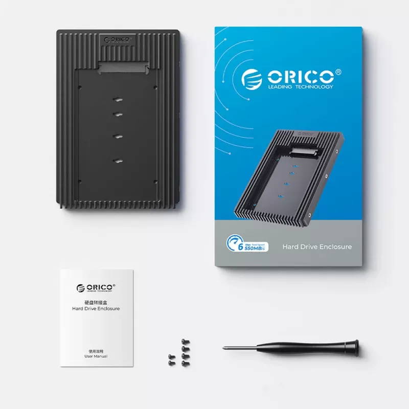 Orico D2SS-6G schijfadapter 2.5" naar 3.5", SATA III, zwart