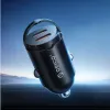Orico MiniRing MR-30-2C 30W 2x USB-C autolader, zwart