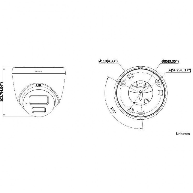 Hikvision DS-2CD1383G2-LIUF/SL 8MP IP-camera, 2,8 mm