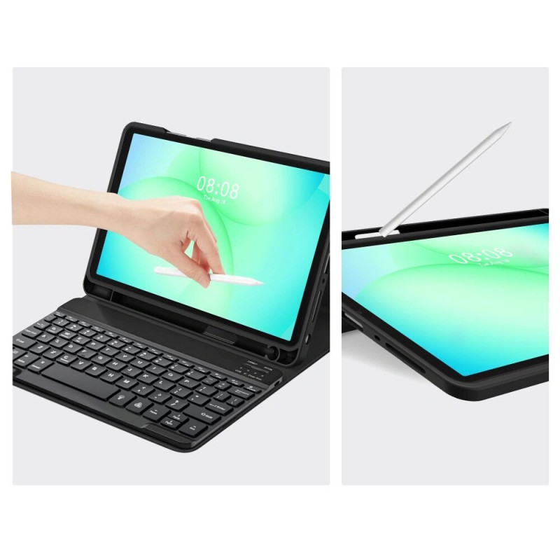 Tech-Protect SmartCase Pen + Toetsenbord voor Samsung Galaxy Tab A9+ / A11+ 11.0 (X210 / X215 / X216 / X230 / X235 / X236), Zwart