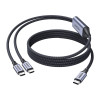 UGREEN L533 2in1 USB-C-kabel, USB-C naar 2x USB-C PD 140W, 2 m, zwart