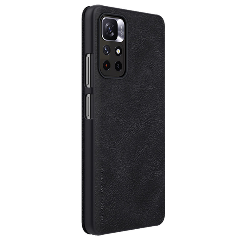 Nillkin Qin-hoesje voor Xiaomi Redmi Note 11T 5G / Poco M4 Pro 5G, zwart