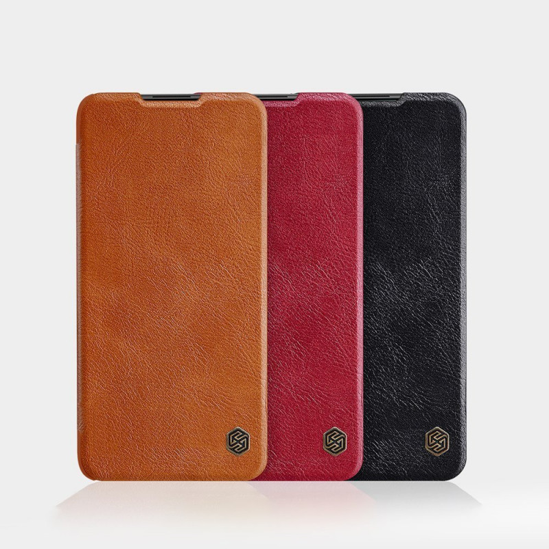 [CR] Nillkin Qin-hoesje voor Xiaomi Redmi Note 9T 5G, bruin (retour van consument)