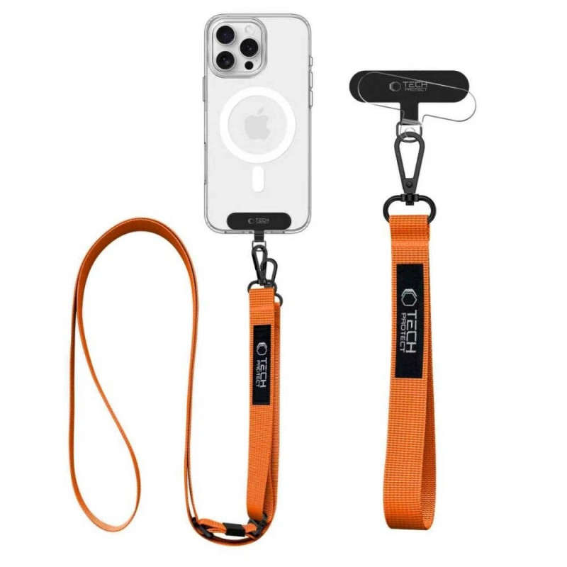 Tech-Protect C6S Rope Crossbody telefoonkoord, kosmisch oranje