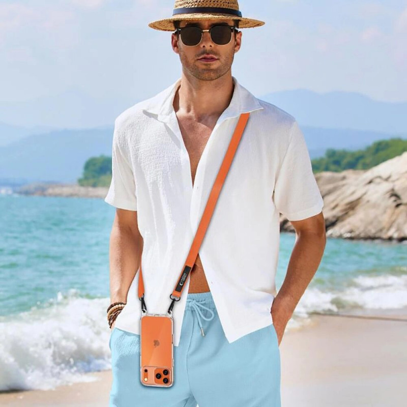 Tech-Protect C6S Rope Crossbody telefoonkoord, kosmisch oranje