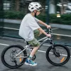 Rockbros LK-67 jeugdfietshelm met afneembaar vizier, 54-58 cm, wit