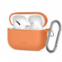 Tech-Protect Siliconen Hook-hoesje voor Apple AirPods Pro 3, kosmisch oranje