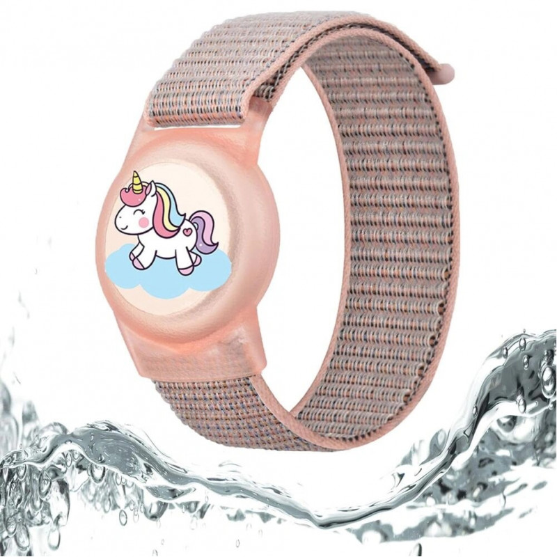 Tech-Protect Nylon For Kids-band voor Apple AirTag 1 / 2, Magic Pony