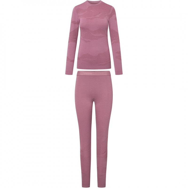 Viking Gasher Lady Set Merino damesondergoed, roze, S
