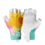 Rockbros S389 dames korte vinger wielerhandschoenen met schokdemping, maat L, veelkleurig