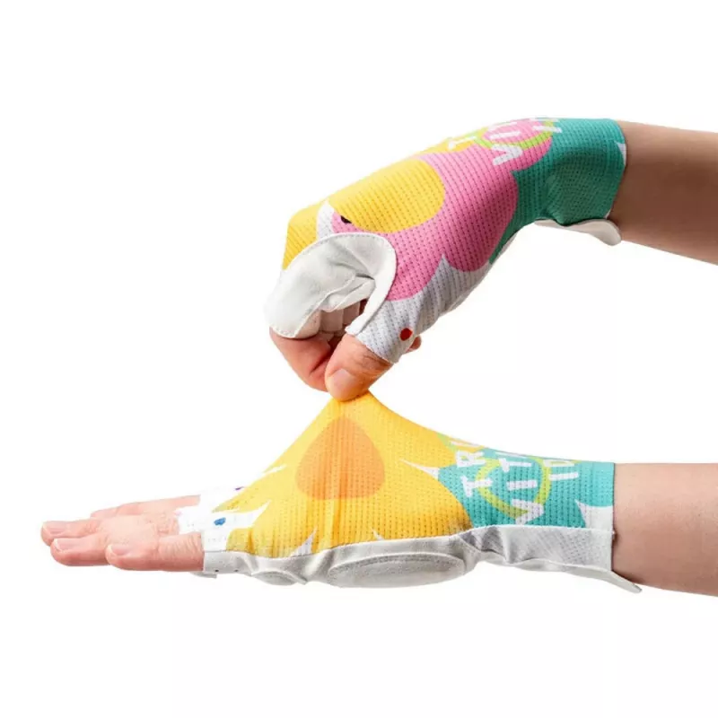 Rockbros S389 dames korte vinger wielerhandschoenen met schokdemping, maat L, veelkleurig