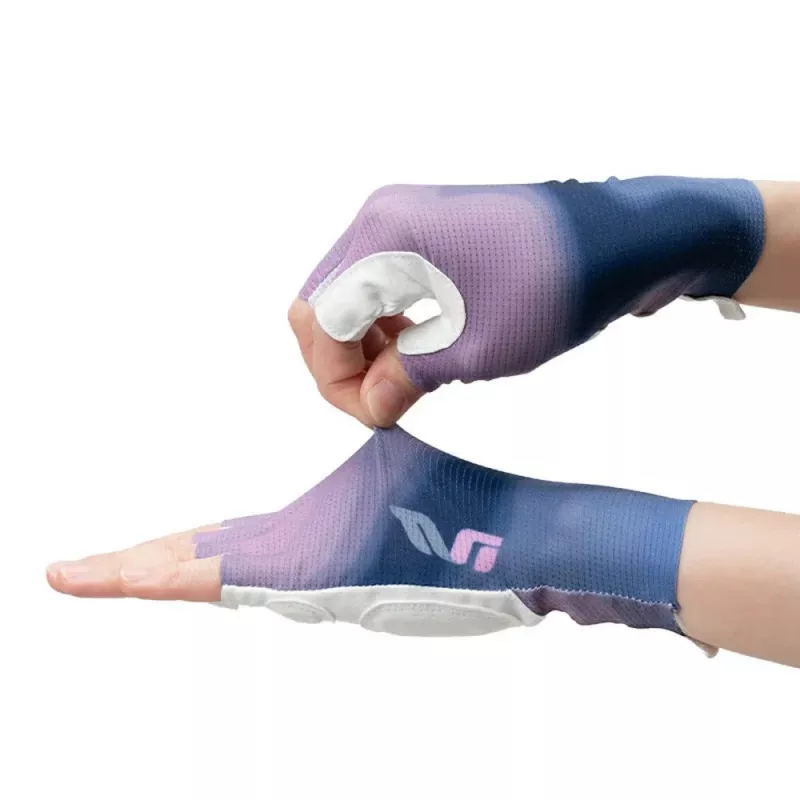 Rockbros S389 dames korte vinger wielerhandschoenen met schokdemping, maat L, paars