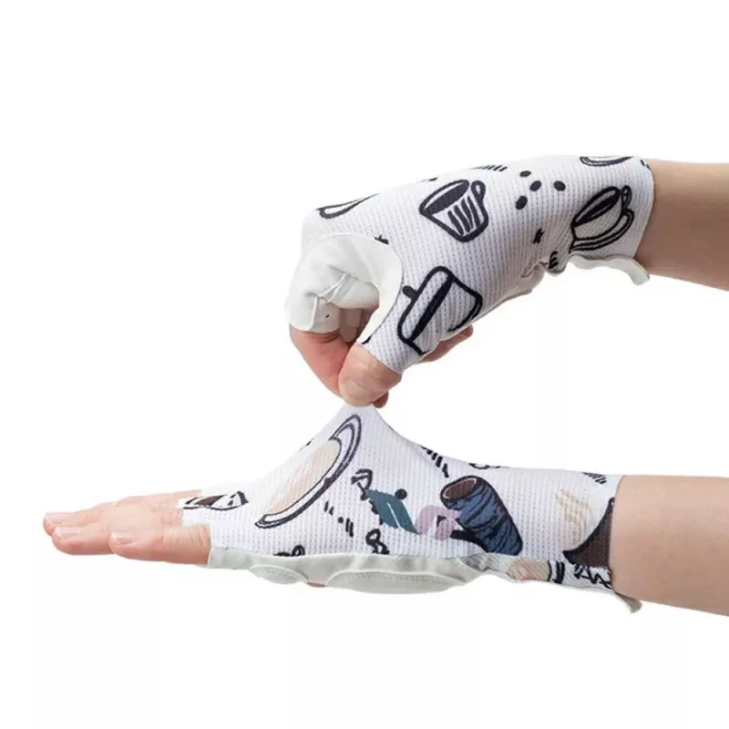Rockbros S389 dames korte-vinger schokabsorberende fietshandschoenen, maat L, wit