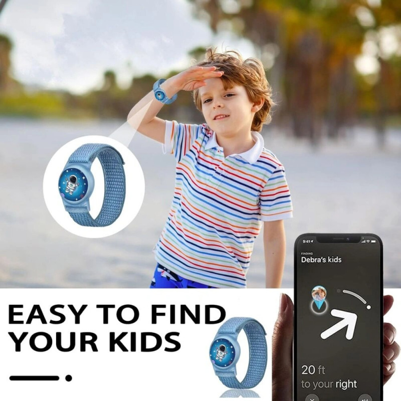 Tech-Protect Nylon For Kids-band voor Apple AirTag 1 / 2, Astronaut