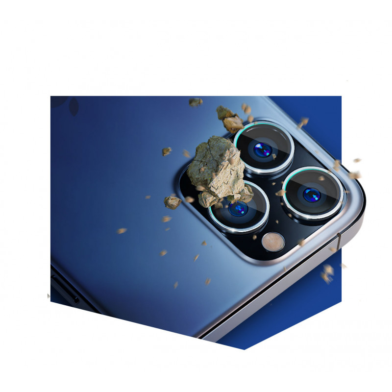 3MK Lens Protection Pro cameralensglas voor Apple iPhone 13 mini, 9H, zilver
