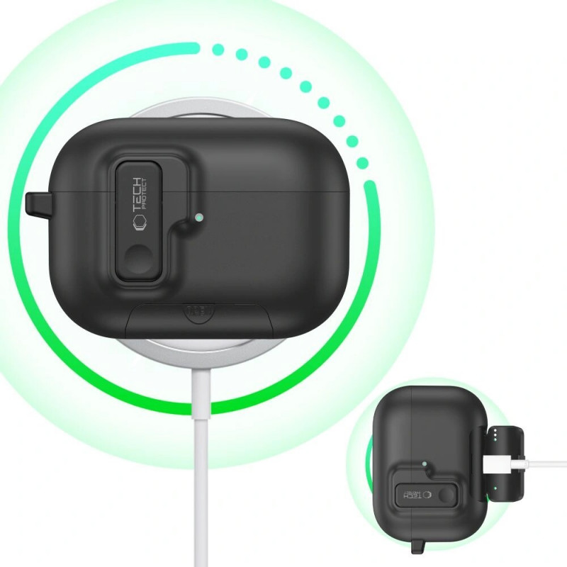 Tech-Protect Slim Hook-hoesje voor Apple AirPods Pro 3, zwart