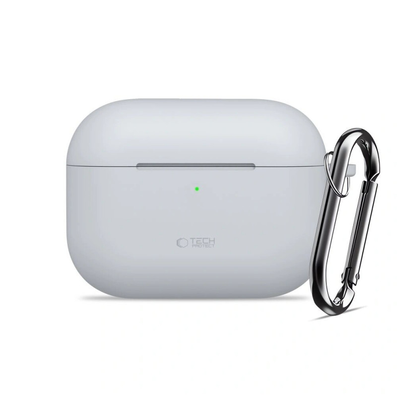 Tech-Protect silicone haakhoesje voor Apple AirPods Pro 3, krijtgrijs