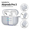 Tech-Protect silicone haakhoesje voor Apple AirPods Pro 3, krijtgrijs