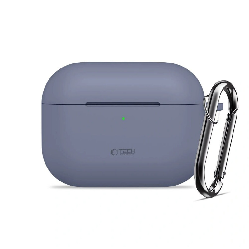 Tech-Protect Siliconen Hook-hoesje voor Apple AirPods Pro 3, lichtblauw
