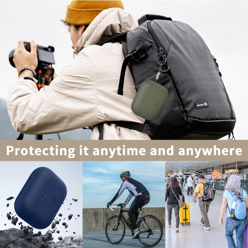 Tech-Protect Siliconen hoesje Apple AirPods Pro 3 olijfgroen