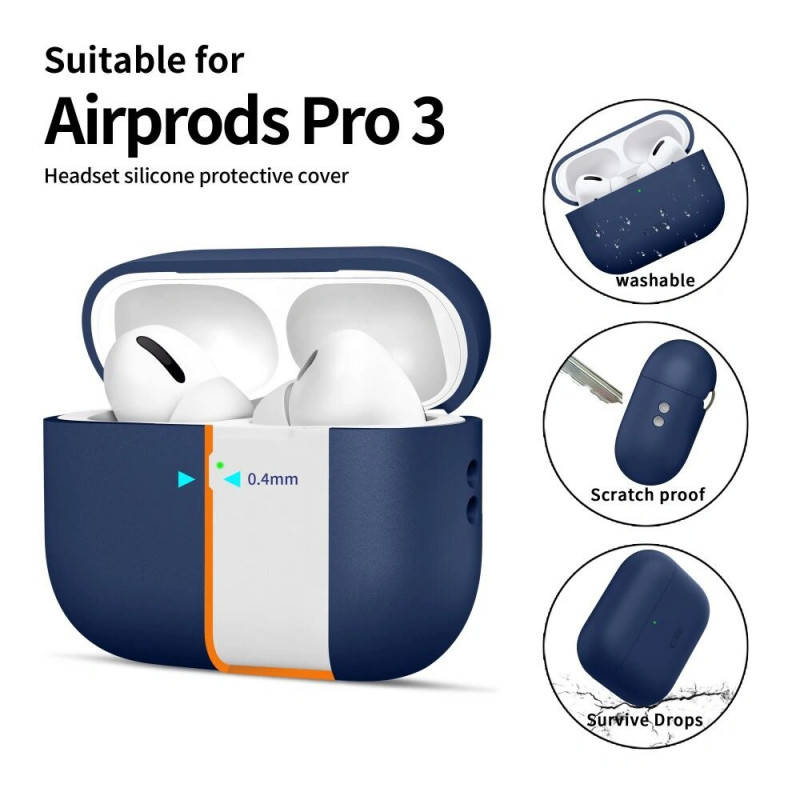 Tech-Protect Siliconen hoesje Apple AirPods Pro 3 marineblauw