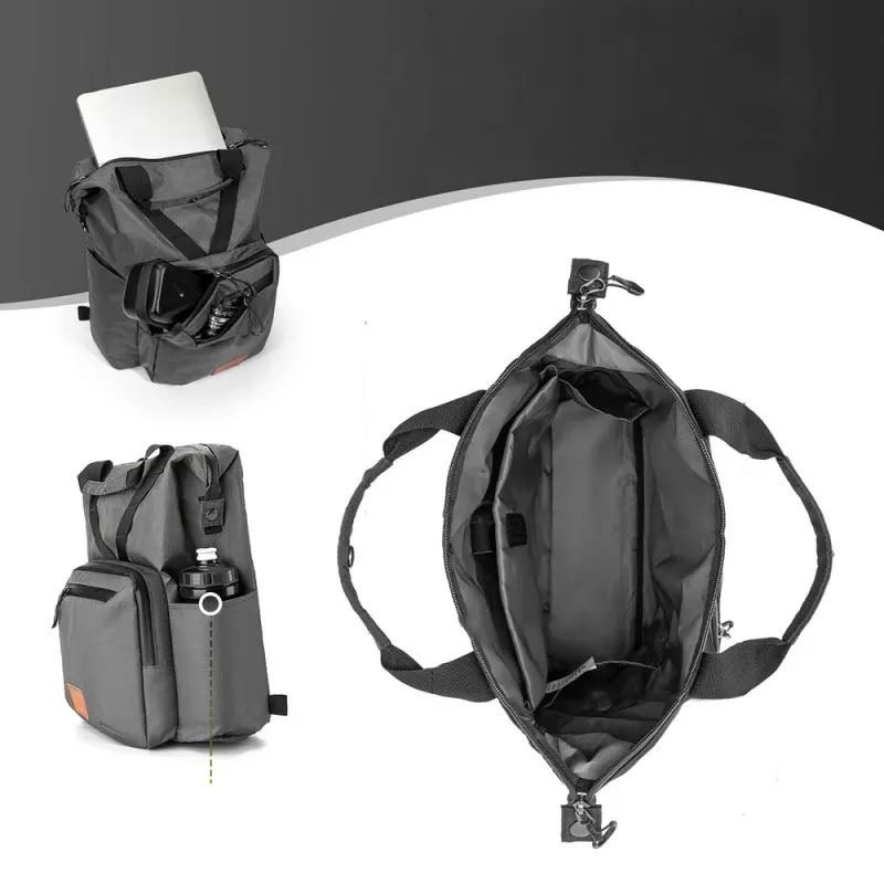 Rockbros H43 rugzak voor Brompton vouwfiets, grijs