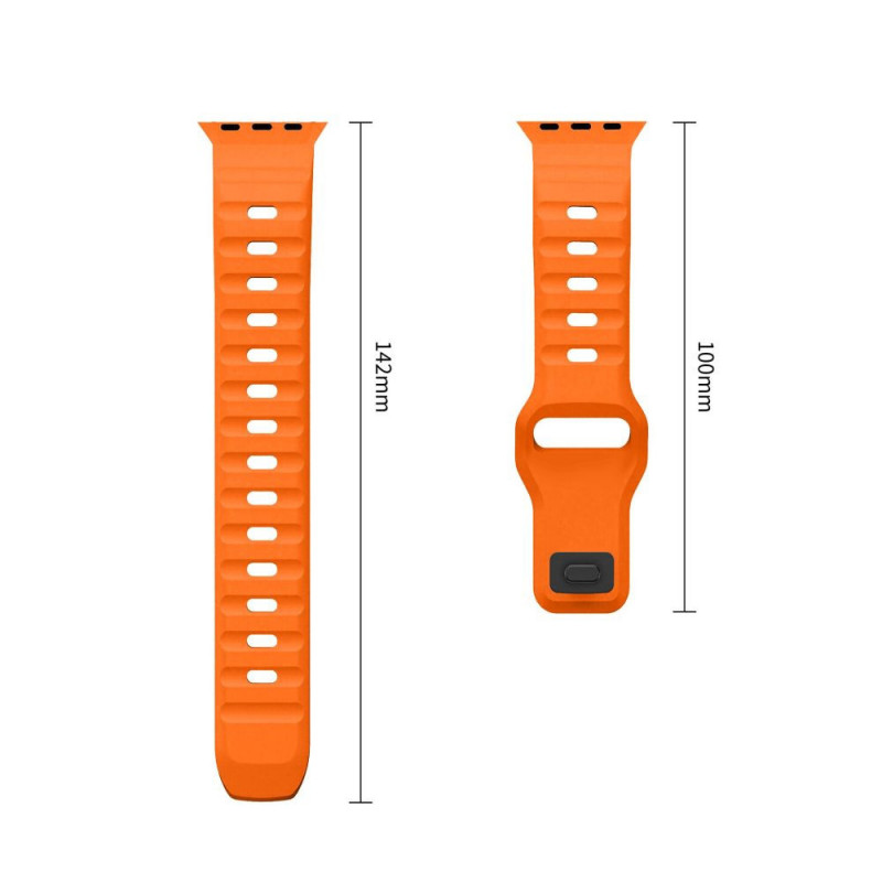 Tech-Protect Silicone Line Apple Watch 8 / 9 / 10 / 11 / 12 / SE / Ultra 44/45/46/49 mm band, oranje