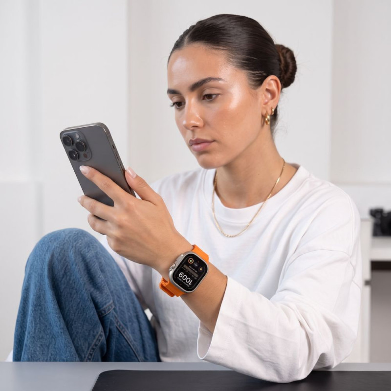 Tech-Protect Silicone Line Apple Watch 8 / 9 / 10 / 11 / 12 / SE / Ultra 44/45/46/49 mm band, oranje