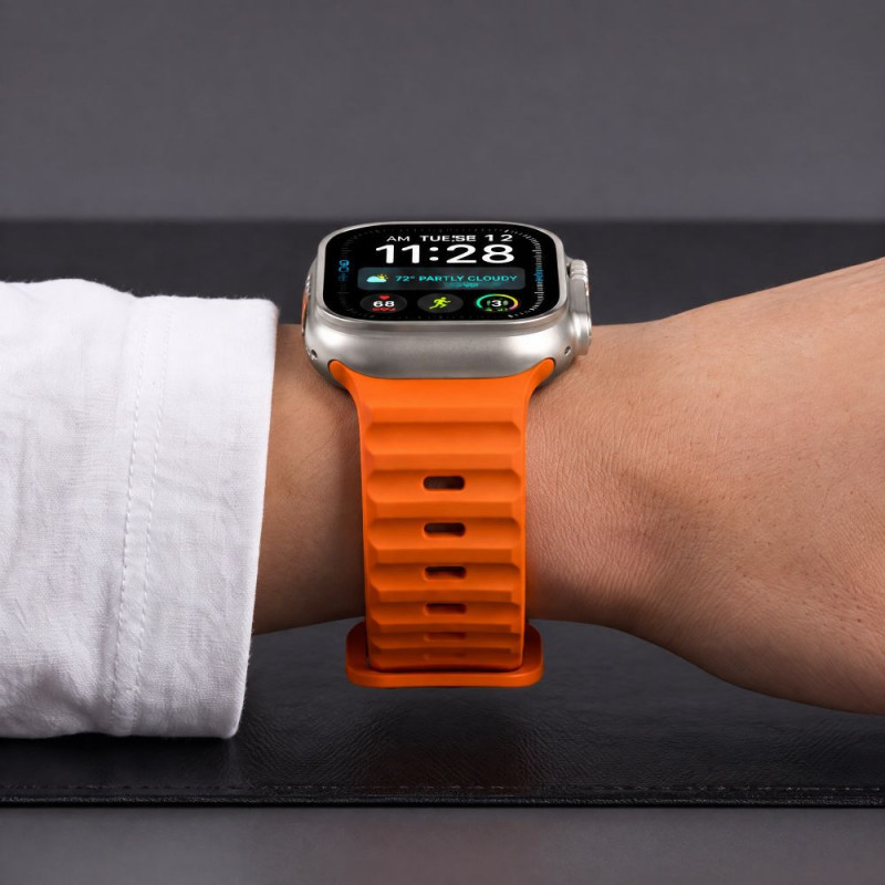 Tech-Protect Silicone Line Apple Watch 8 / 9 / 10 / 11 / 12 / SE / Ultra 44/45/46/49 mm band, oranje
