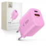 Tech-Protect NCA20 USB-A / USB-C wandlader PD 20W / QC3.0, lichtroze