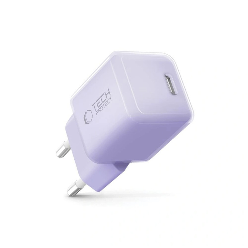 Tech-Protect NCM25 USB-C wandlader PD 25W, Baby Purple