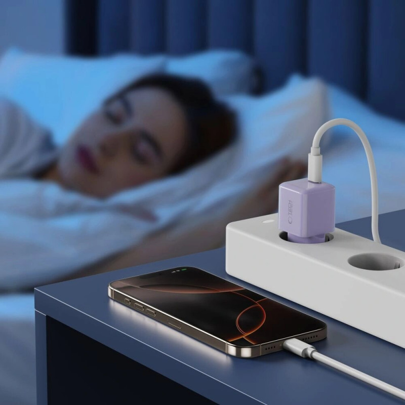 Tech-Protect NCM25 USB-C wandlader PD 25W, Baby Purple
