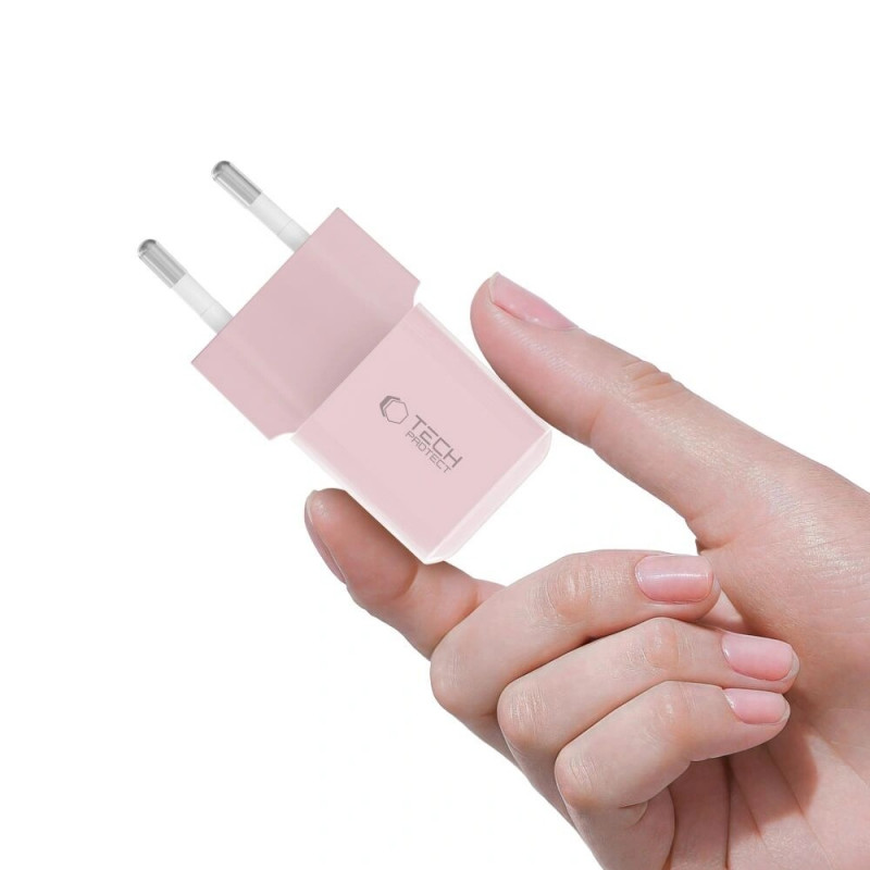 Tech-Protect NCM25 USB-C wandlader PD 25W, Baby Pink
