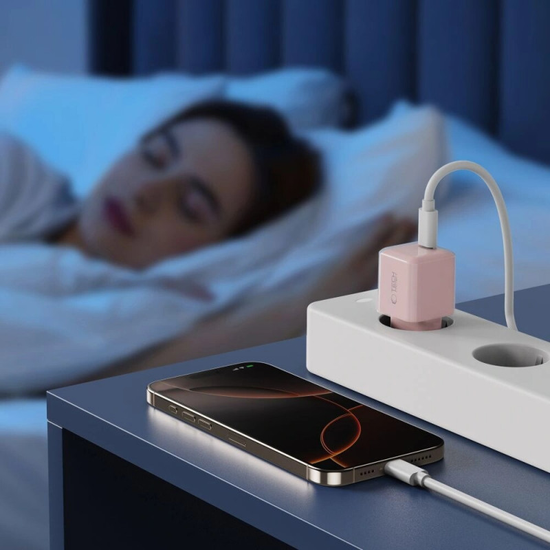 Tech-Protect NCM25 USB-C wandlader PD 25W, Baby Pink