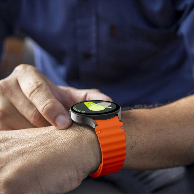 Tech-Protect siliconen sportband voor Samsung Galaxy Watch 4/5/5 Pro/6/7/FE, oranje