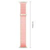 Tech-Protect NylonLoop-band voor Apple Watch 8 / 9 / 10 / 11 / 12 / SE (40 / 41 / 42 mm), lichtroze