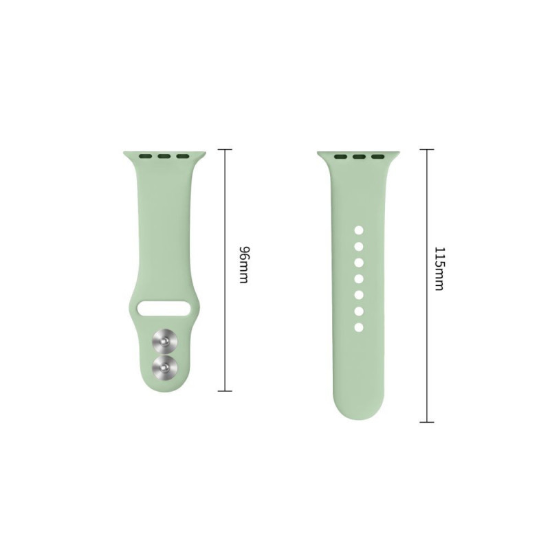 Tech-Protect Siliconen band voor Apple Watch 8 / 9 / 10 / 11 / 12 / SE (40 / 41 / 42 mm), Pistache