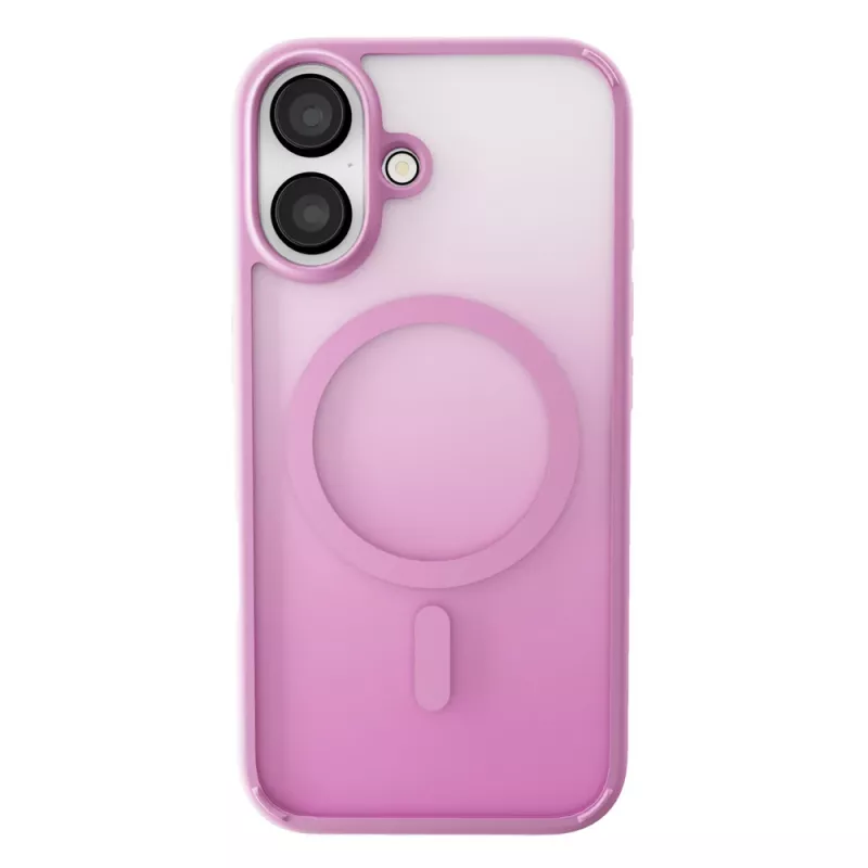Puro Gradient MagSafe siliconenhoesje voor iPhone 16, roze