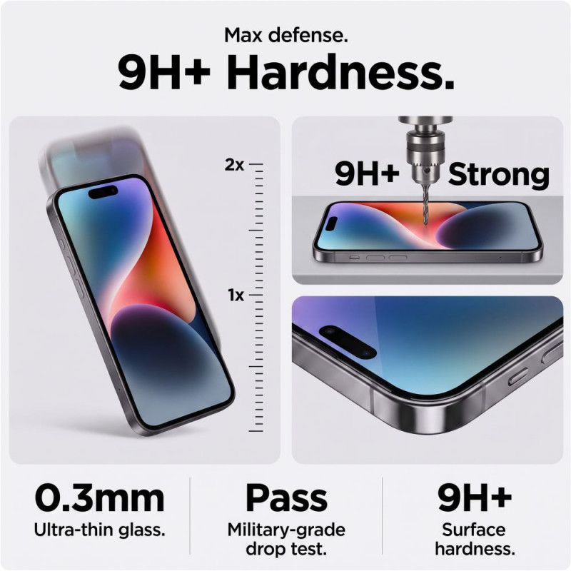 Tech-Protect Glass SPY+ privacy gehard glas voor Apple iPhone 18 Pro (2 st.)