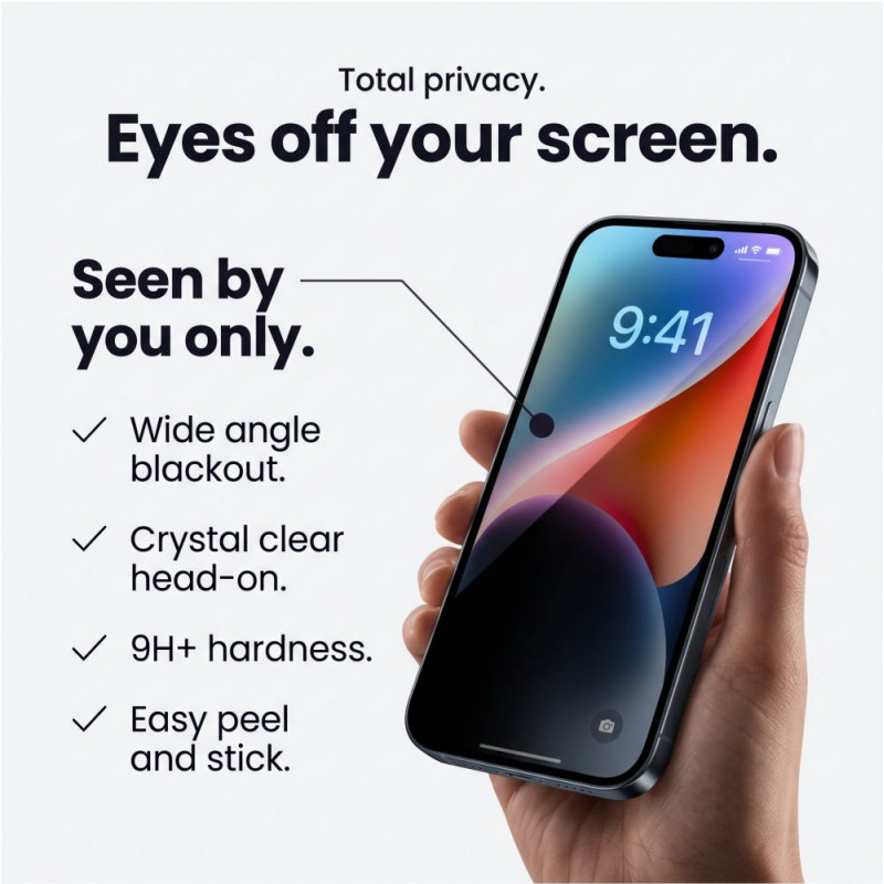 Tech-Protect Glass SPY+ privacy gehard glas voor Apple iPhone 18 Pro (2 st.)