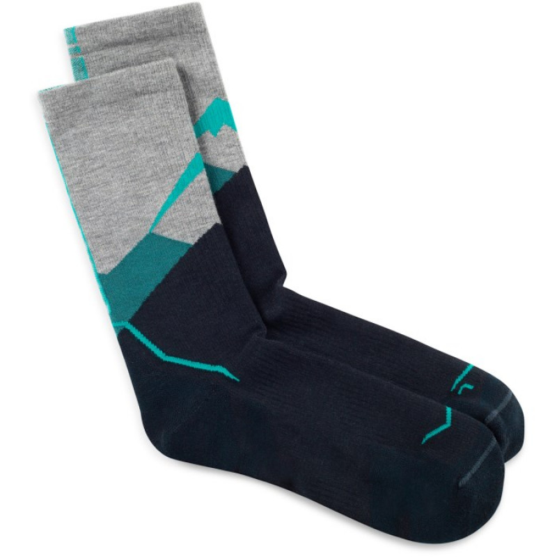 Buff Merino Lightweight Crew Sok LWC1, Teal, L