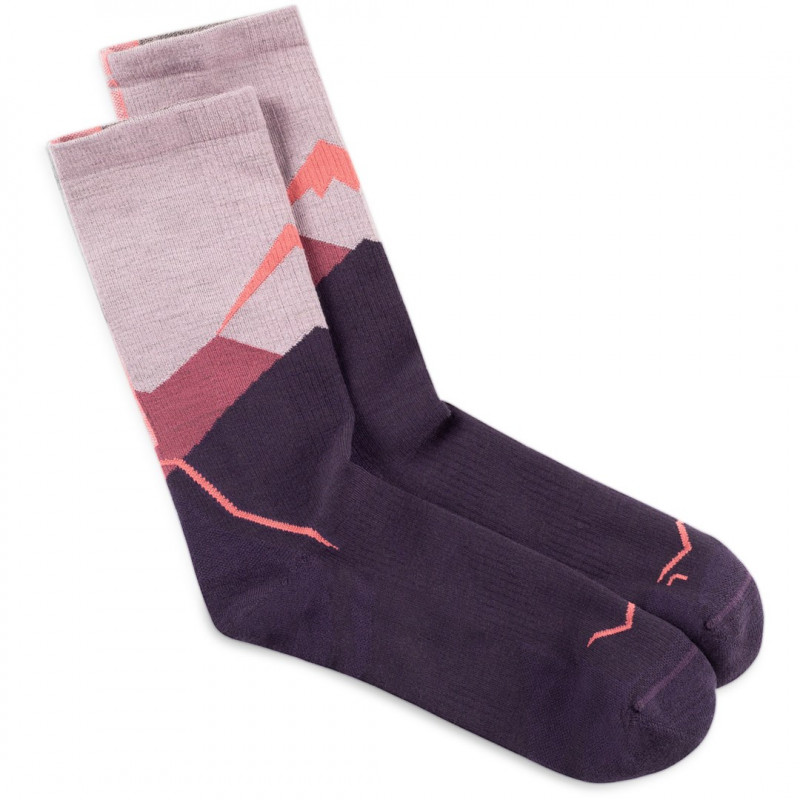 Buff Merino Lightweight Crew Sock LWC1, roze, L