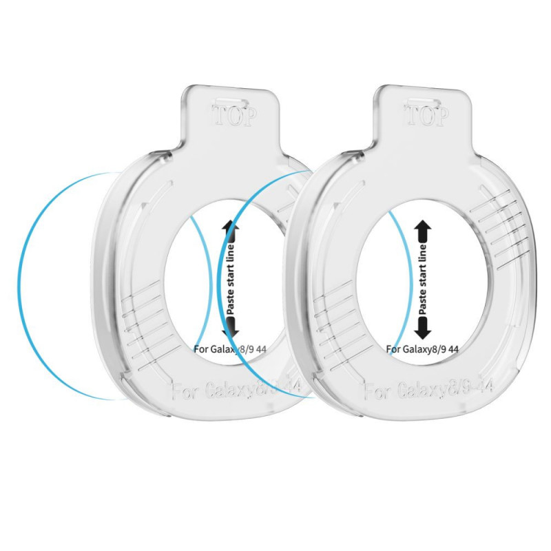 Tech-Protect Easy Set+ gehard glas voor Samsung Galaxy Watch 8 / 9 44 mm, transparant (2 stuks)